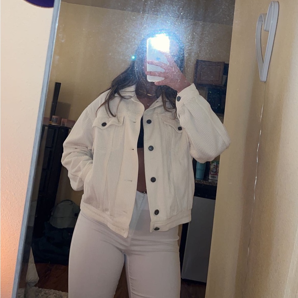 White corduroy jacket